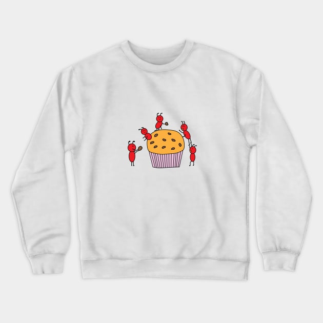 funny red ants working together Crewneck Sweatshirt by wordspotrayal